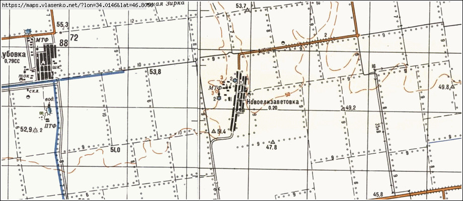 Карта НОВОЄЛИЗАВЕТІВКА, Херсонська область, Горностаївський район