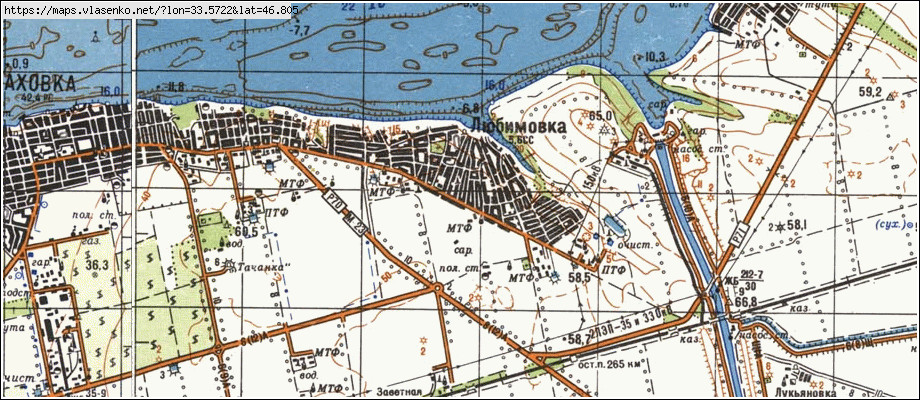Карта ЛЮБИМІВКА, Херсонська область, Каховський район