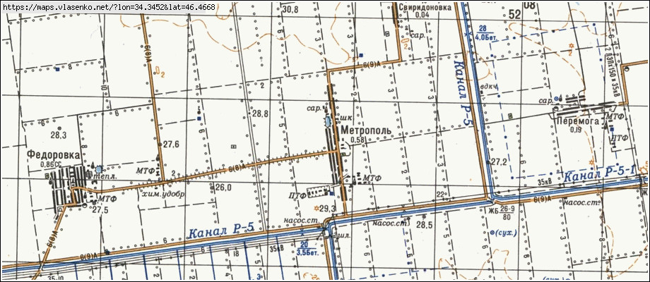 Карта МЕТРОПОЛЬ, Херсонська область, Новотроїцький район