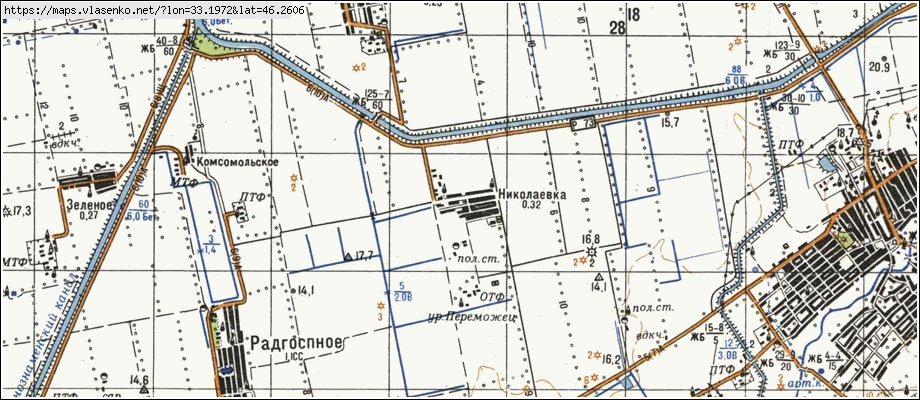 Карта МИКОЛАЇВКА, Херсонська область, Скадовський район