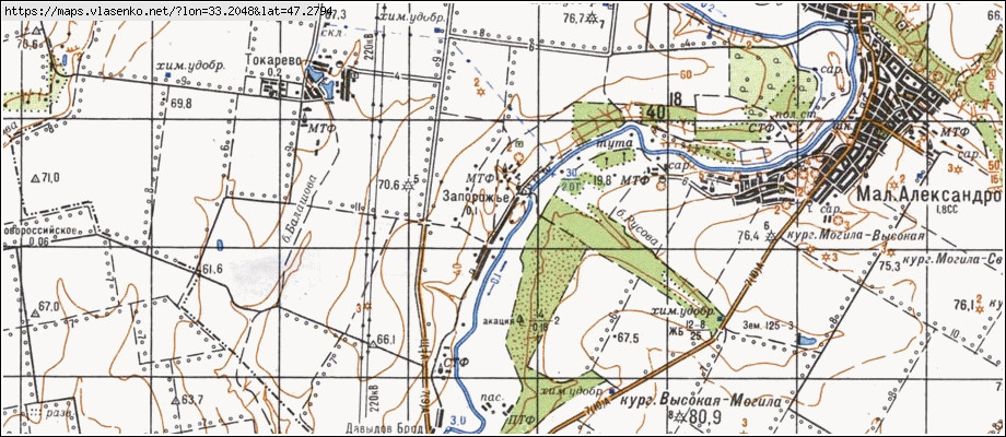 Карта ЗАПОРІЖЖЯ, Херсонська область, Великоолександрівський район