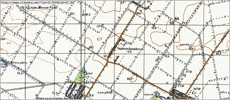 Карта ЧЕРВОНОАРМІЙСЬКЕ, Херсонська область, Високопільський район