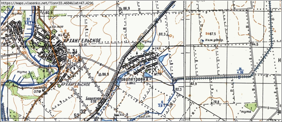 Карта НОВОПЕТРІВКА, Херсонська область, Високопільський район
