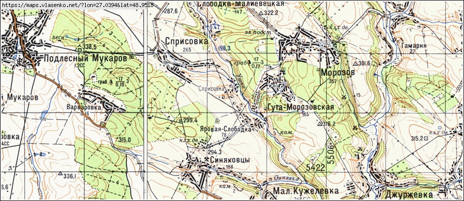 Карта ЯРОВА СЛОБІДКА, Хмельницька область, Дунаєвецький район