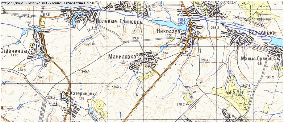 Карта МАНИЛІВКА, Хмельницька область, Хмельницький район