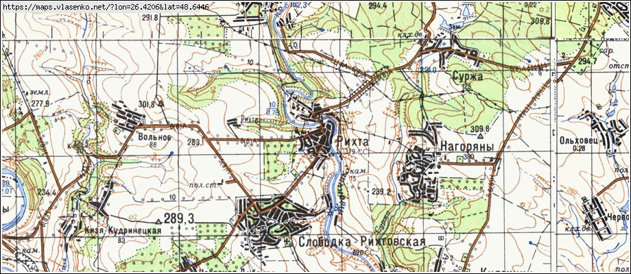 Карта РИХТА, Хмельницька область, Кам'янець-подільський район