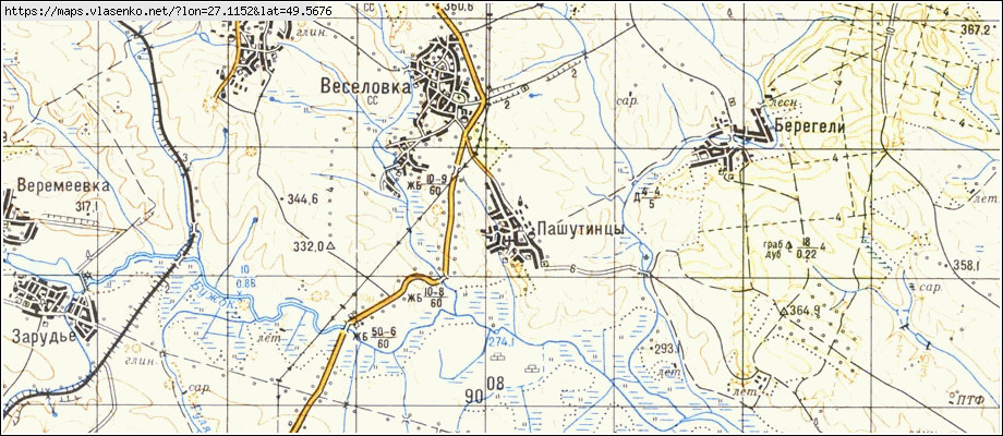 Карта ПАШУТИНЦІ, Хмельницька область, Красилівський район
