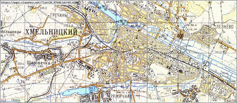 Карта ХМЕЛЬНИЦЬКИЙ, Хмельницька область, м Хмельницький район
