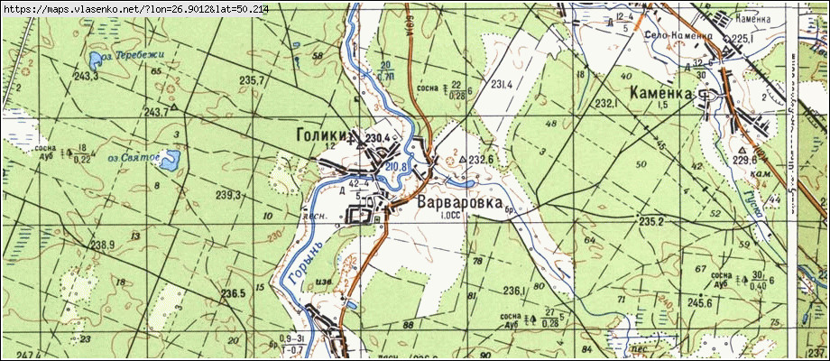 Карта ВАРВАРІВКА, Хмельницька область, Славутський район