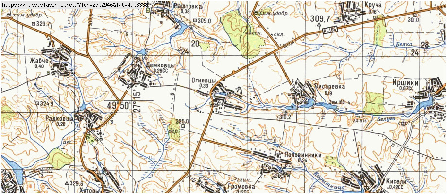 Карта ОГІЇВЦІ, Хмельницька область, Старокостянтинівський район