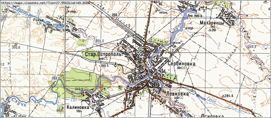 Карта СТАРИЙ ОСТРОПІЛЬ, Хмельницька область, Старокостянтинівський район