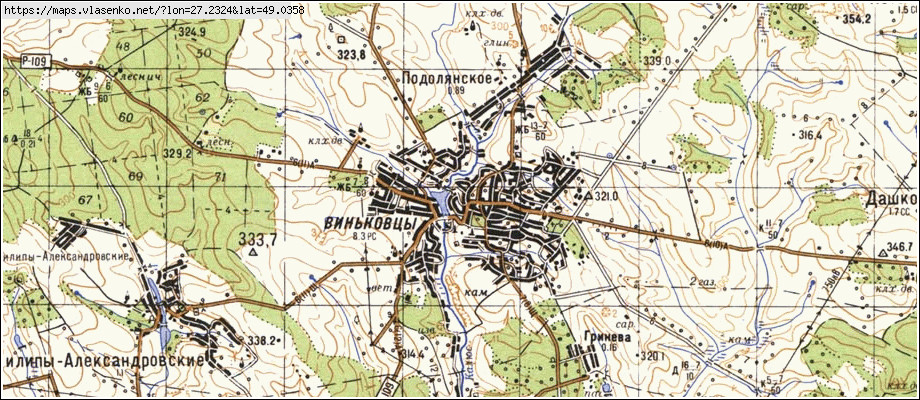 Карта ВІНЬКІВЦІ, Хмельницька область, Віньковецький район