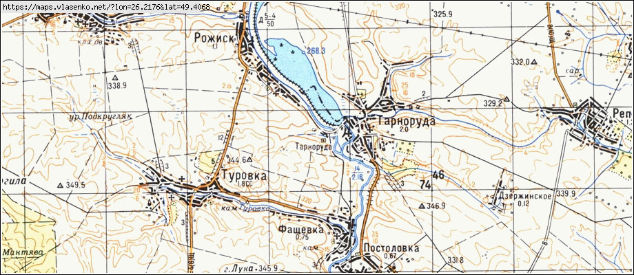 Карта ТАРНОРУДА, Хмельницька область, Волочиський район