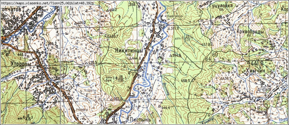 Карта МИКИТИНЦІ, Івано-Франківська область, Косівський район
