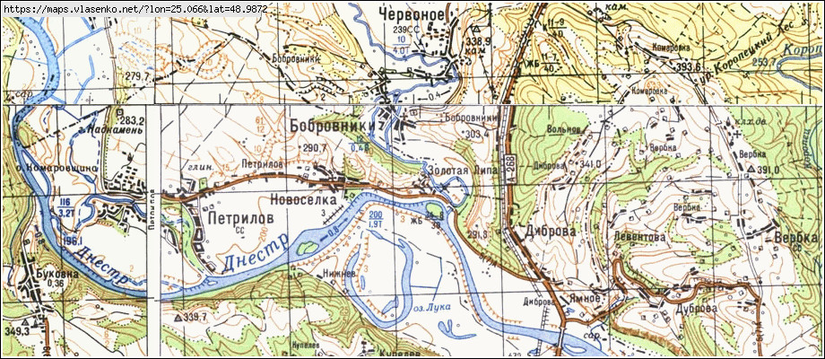 Карта ЗОЛОТА ЛИПА, Івано-Франківська область, Тлумацький район