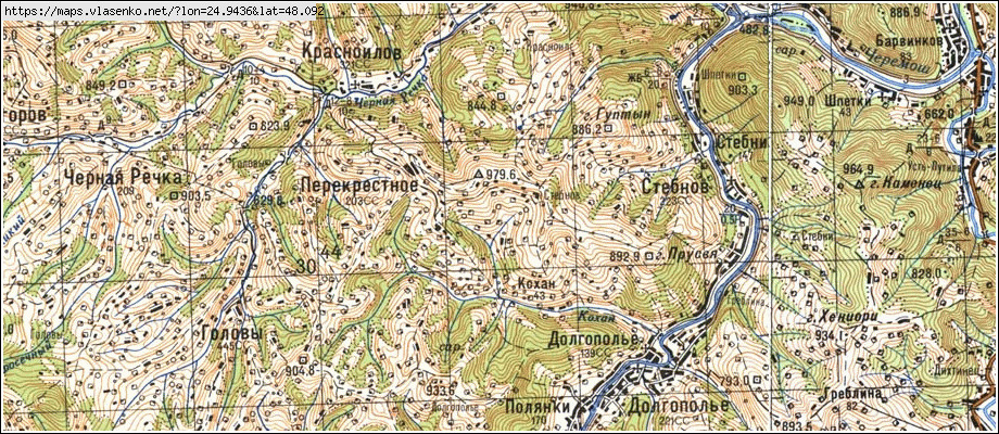 Карта КОХАН, Івано-Франківська область, Верховинський район