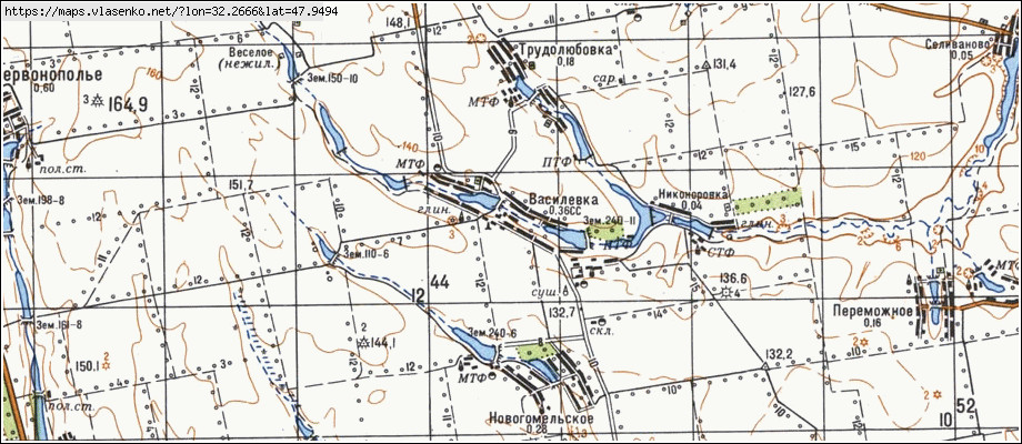 Карта ВЕСЕЛІВКА, Кіровоградська область, Бобринецький район