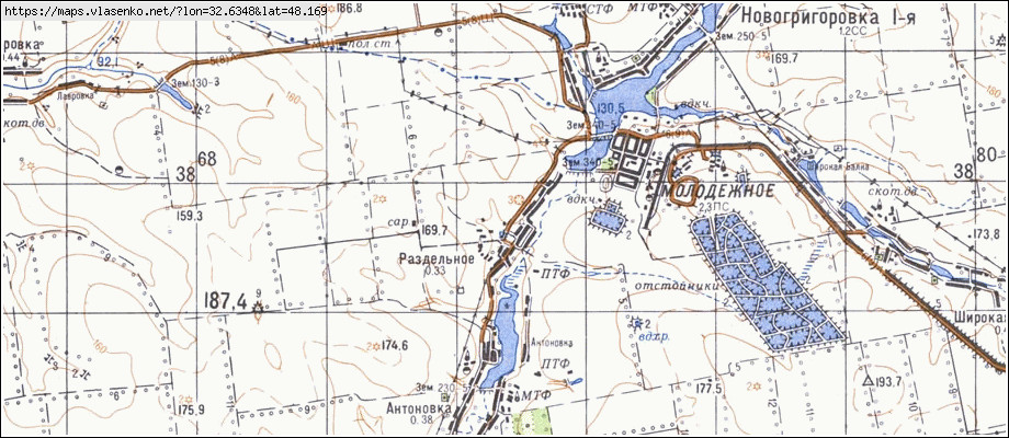 Карта БЕРЕЗІВКА, Кіровоградська область, Долинський район