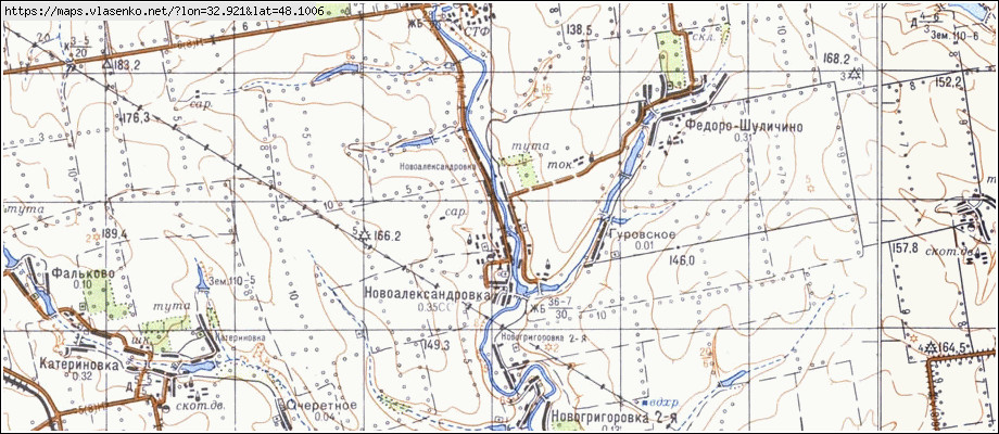 Карта НОВООЛЕКСАНДРІВКА, Кіровоградська область, Долинський район