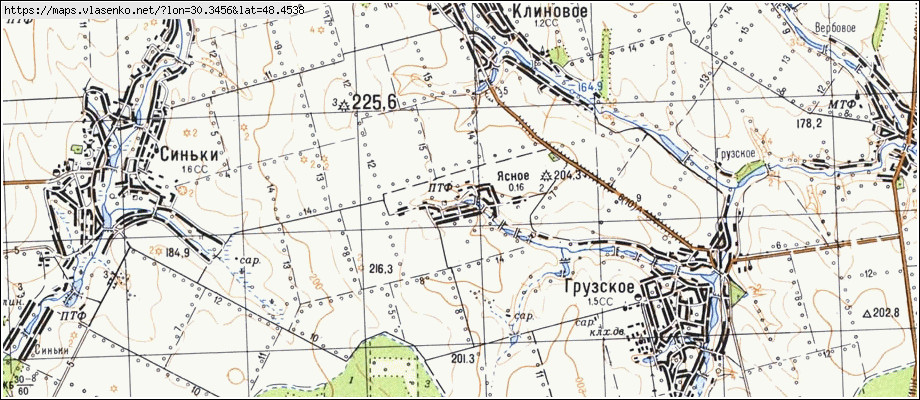Карта ЯСНЕ, Кіровоградська область, Голованівський район
