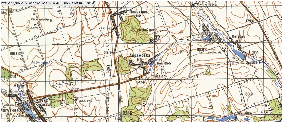Карта АВРАМІВКА, Кіровоградська область, Кіровоградський район