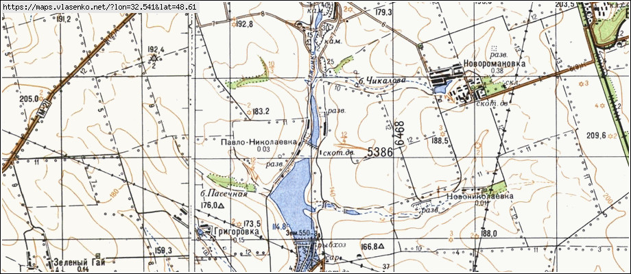 Карта ПАВЛО-МИКОЛАІВКА, Кіровоградська область, Кіровоградський район