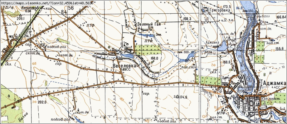 Карта ВЕСЕЛІВКА, Кіровоградська область, Кіровоградський район
