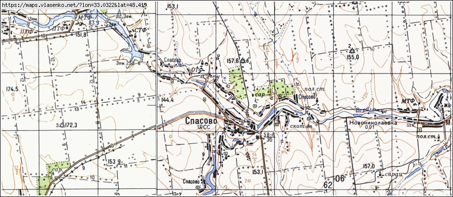 Карта СПАСОВЕ, Кіровоградська область, Новгородківський район