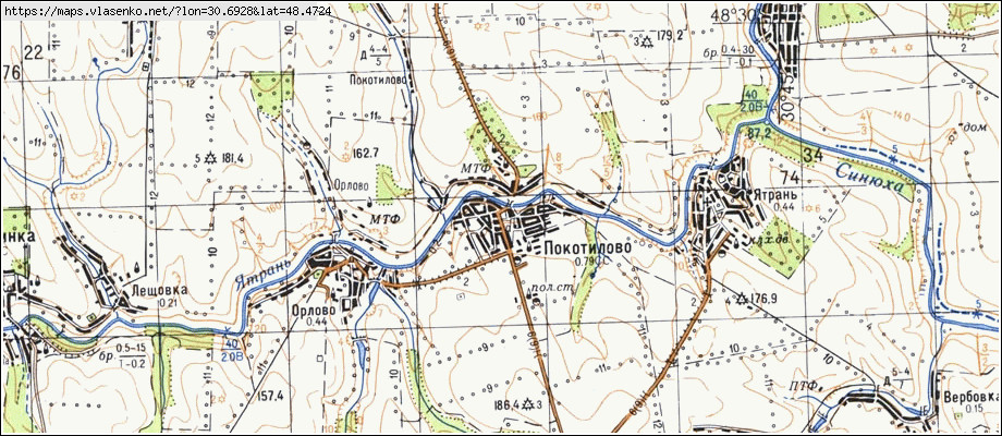 Карта ПОКОТИЛОВЕ, Кіровоградська область, Новоархангельський район