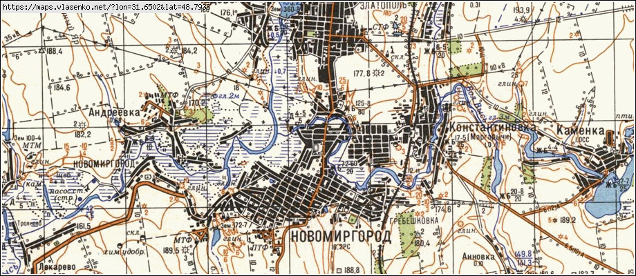 Карта НОВОМИРГОРОД, Кіровоградська область, Новомиргородський район