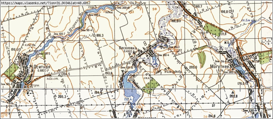 Карта ВАСИЛІВКА, Кіровоградська область, Новомиргородський район