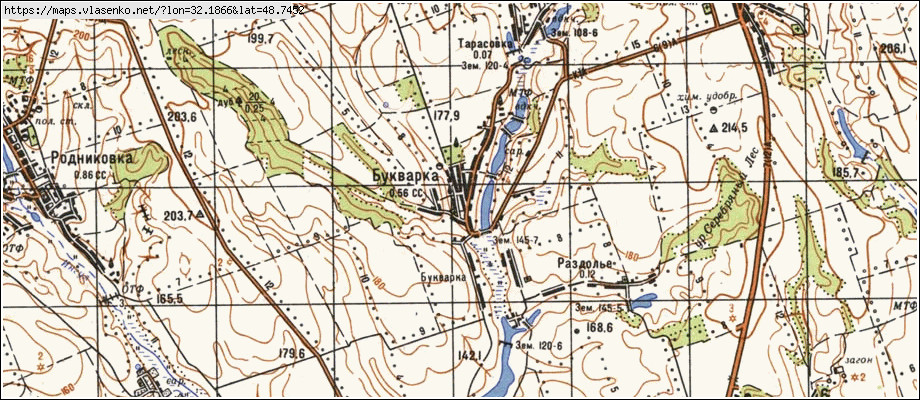 Карта БУКВАРКА, Кіровоградська область, Олександрівський район