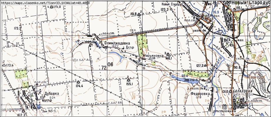 Карта МАР'ЯНІВКА, Кіровоградська область, Петрівський район