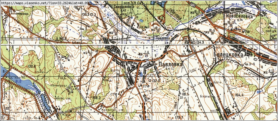 Карта ПАВЛІВКА, Кіровоградська область, Світловодський район