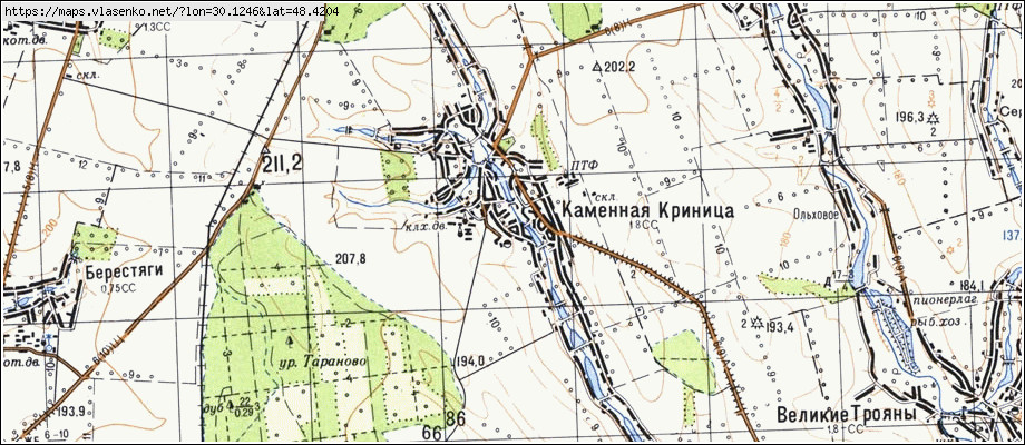 Карта КАМ'ЯНА КРИНИЦЯ, Кіровоградська область, Ульяновський район