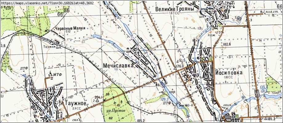 Карта МЕЧИСЛАВКА, Кіровоградська область, Ульяновський район