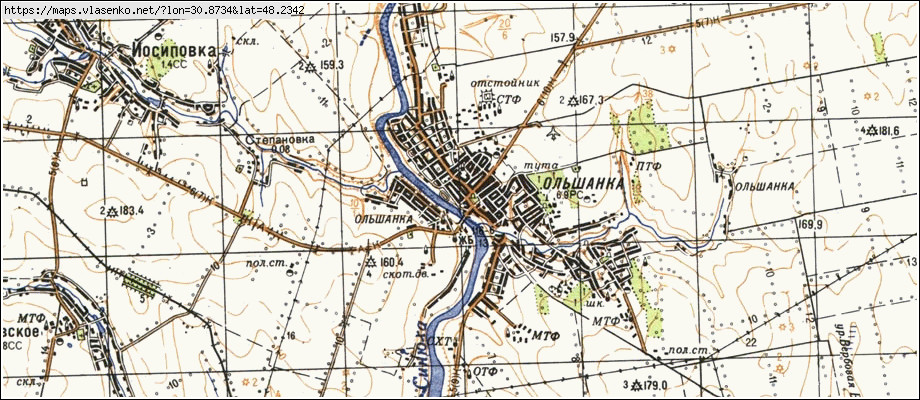Карта ВІЛЬШАНКА, Кіровоградська область, Вільшанський район