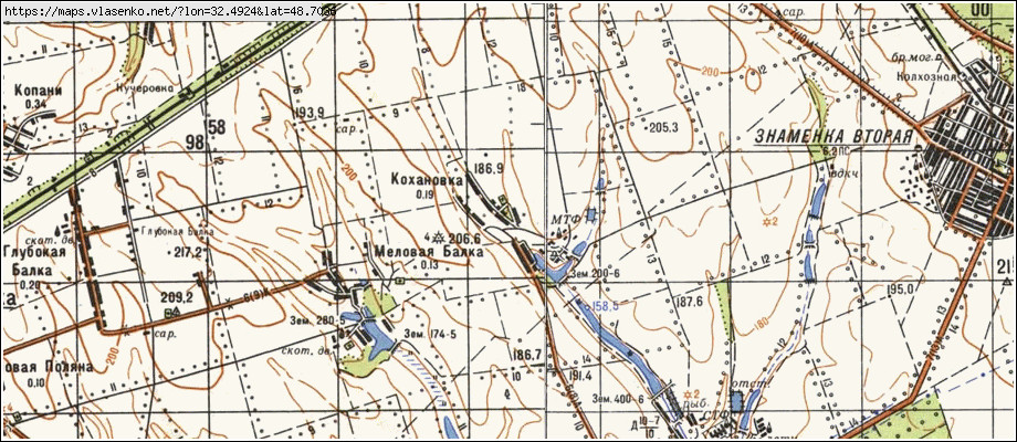 Карта КОХАНІВКА, Кіровоградська область, Знам'янський район