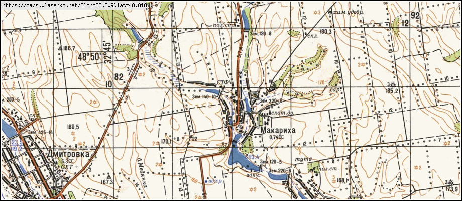 Карта МАКАРИХА, Кіровоградська область, Знам'янський район