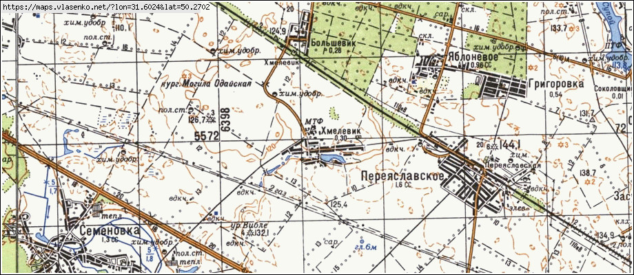 Карта ХМЕЛЬОВИК, Київська область, Баришівський район