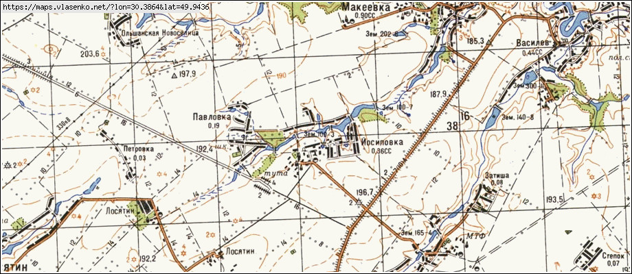 Карта ЙОСИПІВКА, Київська область, Білоцерківський район