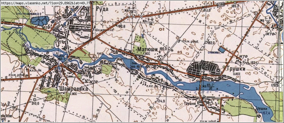 Карта МАТЮШІ, Київська область, Білоцерківський район