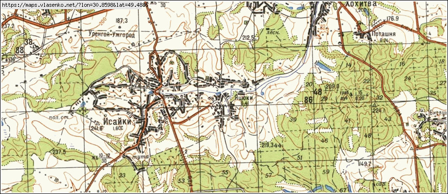 Карта ЯЦЮКИ, Київська область, Богуславський район
