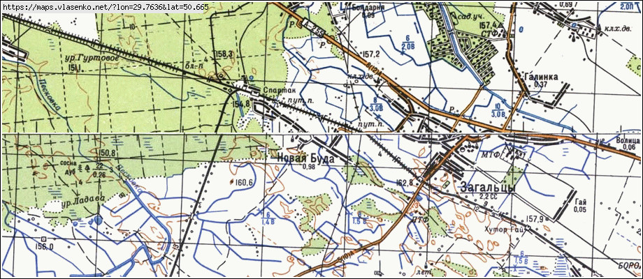 Карта НОВА БУДА, Київська область, Бородянський район