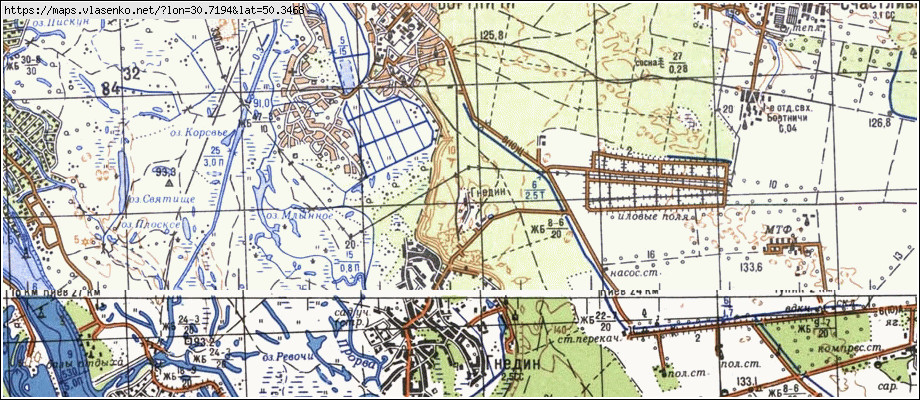 Карта ГНІДИН, Київська область, Бориспільський район
