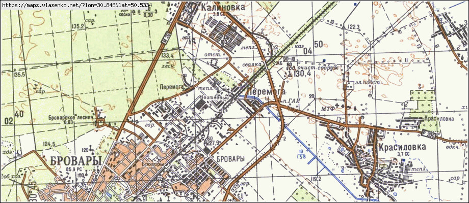 Карта ДИМИТРОВЕ, Київська область, Броварський район