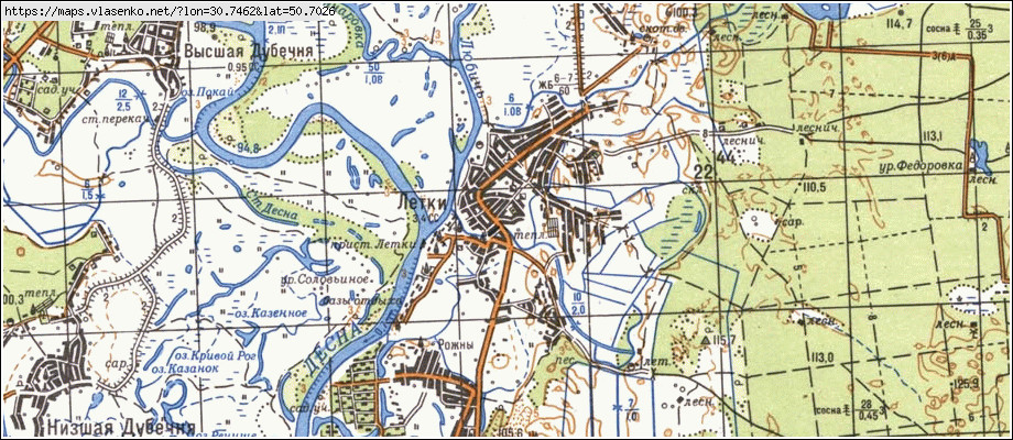 Карта ЛІТКИ, Київська область, Броварський район