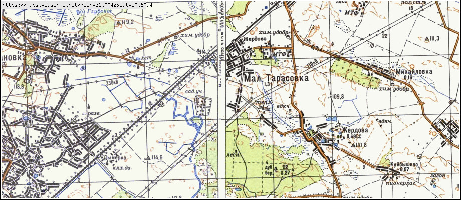 Карта ВІЛЬНЕ, Київська область, Броварський район