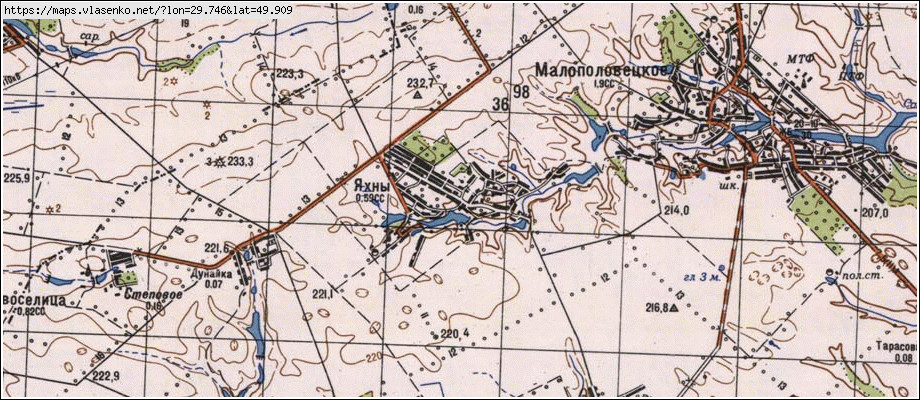 Карта ЯХНИ, Київська область, Фастівський район