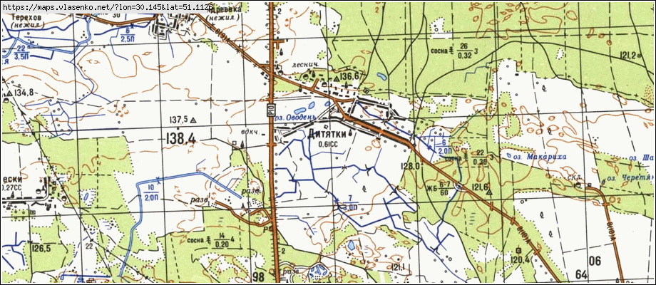 Карта ДИТЯТКИ, Київська область, Іванківський район